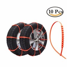10pcs Universal Tire Emergency Snow Chains For Car Trucksuv Anti-skid Emergency