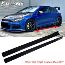 For VW Scirocco III Gloss 78.7" Side Skirts Rocker Extension Panel Splitter Lips