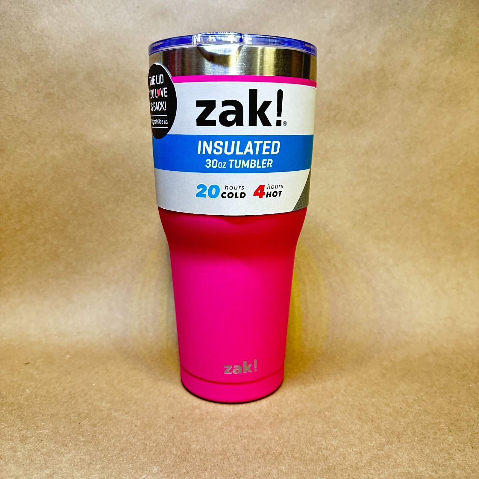 ZAK INSULATED Tumbler 30 oz Stainless Steel For Hot or Cold Pink