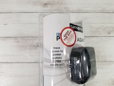 Adaptateur Universel De Voyage Samsonite Worldwide - Prises + Double USB - Noir