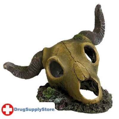 RA Ram Skull Fish Tank Decor  7'' x 6.25'' x 5.75''