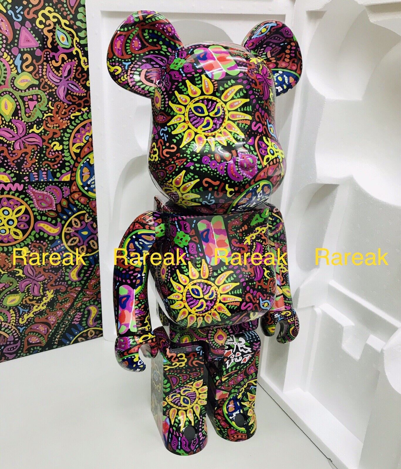 Medicom Bearbrick Hide Amplifiers Psychedelic Paisley 1000% Be