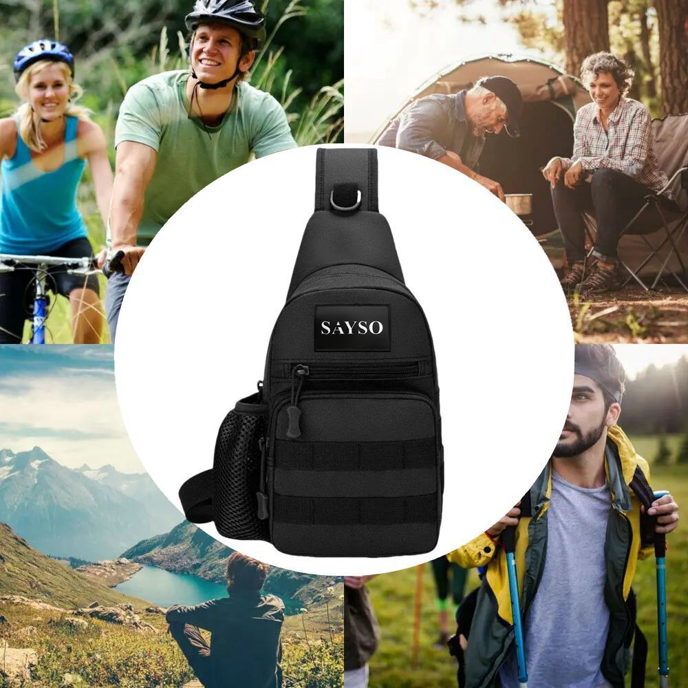 Waterproof tactical crossbody chest bag for men outdoor sports-image