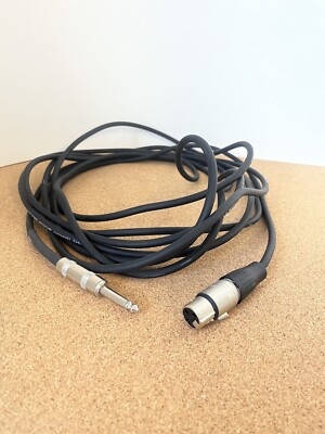 Neutrik NC3MX to 6.25 mm Cable Black 20 feet long Instrument Cable