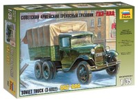 GAZ-AAA Sowjetischer Lkw (3-Achsen) 1:35 Plastikmodellbausatz Zvezda
