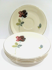 ALFRED MEAKIN ' REALM ROSE ' X 5 SAUCERS