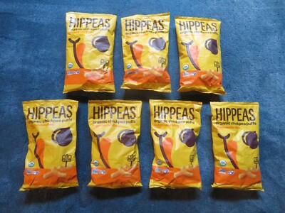 (7) Bags Hippeas Organic Chickpea Puffs Vegan Nacho Vibes 4 Oz Each