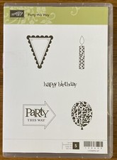 Stampin' Up Party This Way 5 Piece Stamp Set. Gently Used