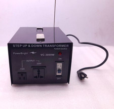 Power Bright VC-3000W Step UP  Down Transformer In 110/200/220/240V Out 110/220