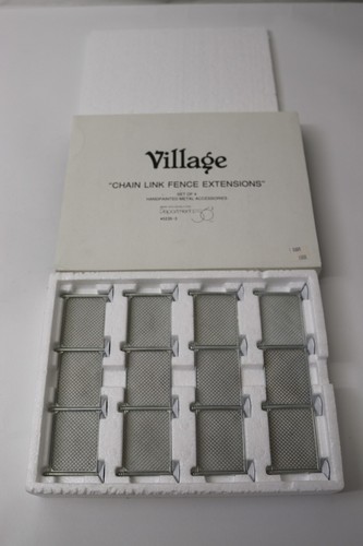 Dept 56 Village Accessory Chain Link Fence Extensions Set of 4 #52353