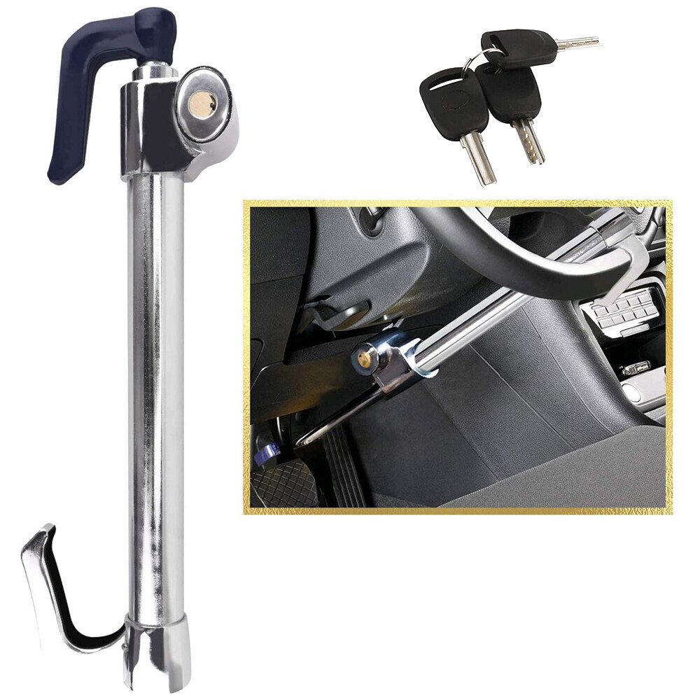 Universal Vehicle Car Steering Wheel Lock Anti-theft Lock Safety Hammer with Key