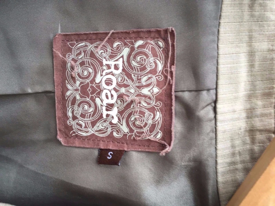 Men Retro ROAR Graphic Rough Cut Embroidered Sportcoat Jacket Blazer S Small Tan - Image 4 of 4