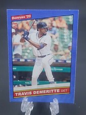 2020 Travis Demeritte Black Ball Back Variation Rookie Rc Panini Donruss Retro