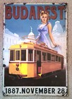 Budapest Hungary 2 (two) tin poster/signs - Call You & 1887 Tram — photo 3