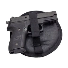 Black TacProGear Universal Tactical Pistol Wheel Hook And Loop Back 