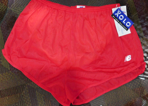 New Balance, NWT Vintage 1990's New Balance Fine Nylon running shorts size S in Red made USA
