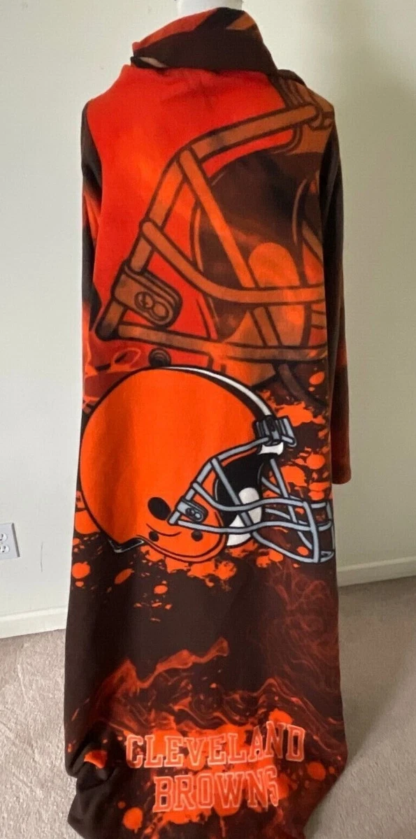 NFL Cleveland Browns Snuggie Fleece Blanket One Size Fits All