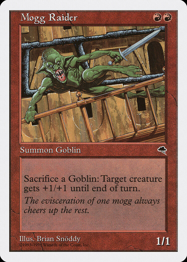 mtg magic mogg raider MISPRINT mana cost 2 ENGLISH 1998 anthologies