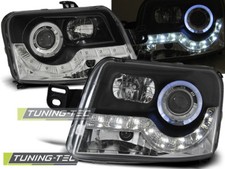 Coppia Fari Fanali Anteriori Tuning PANDA 169 2003- 2009 DAYLIGHT Neri LED dayli
