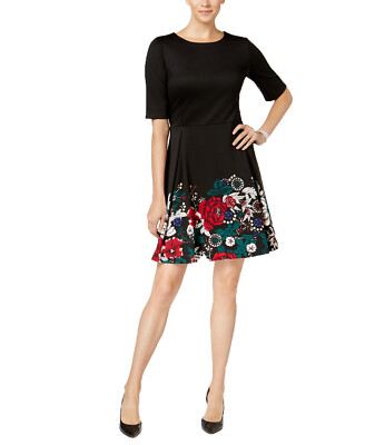 petite fit and flare cocktail dresses Petite Fit-N-Flare Multi-Stitch Soft Knit Dress main image 1