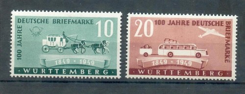 French Zone-Württemberg 49/50 Set** MNH Mint 16 EUR (y70480