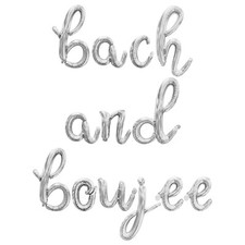BACH AND BOUJEE Cursive Letter Balloon Banner - Bachelorette Party Decorations