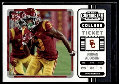 2023 Chronicles Draft Picks #14 Jordan Addison Contenders College Ticket