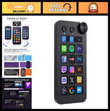 Stream Controller Deck with 18 Custom Macro Keys for OBS Twitch YouTube - PC  M