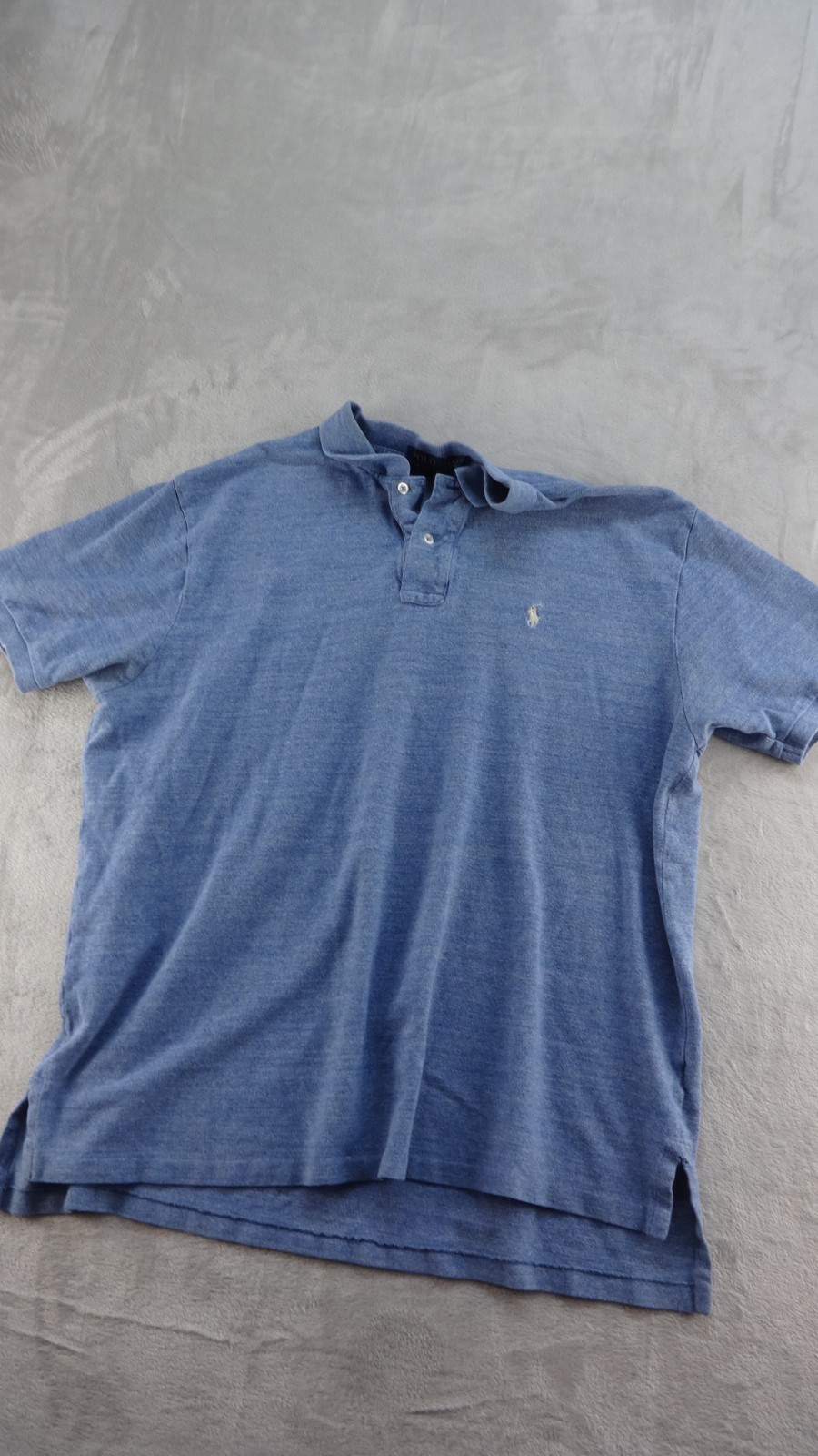 Polo Ralph Lauren Polo Shirt Men 2XL XXL Blue Solid Cotton Classic Fit