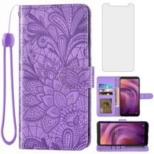 Asuwish Phone Case for Alcatel 3V 2019 with alcatel 3v 2019, Purple 