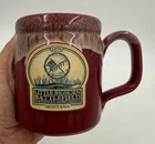 Deneen Pottery Mug - Little Bighorn Battlefield Montana Monument - 2018 - Maroon