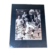 Bill Wade, L A Rams - Autographed 8X10 NFL Action Photo, w/COA, Under Glass -EX+