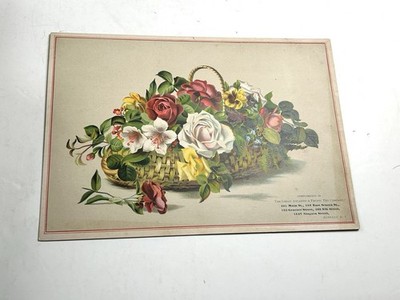 Great Atlantic Pacific Tea Co Large Trade Card Large Flowers Buffalo NY