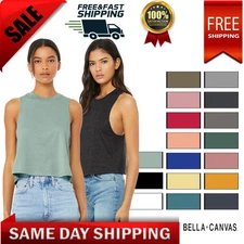Bella + Canvas Womens Sleeveless Racerback Cropped Tank Top 6682