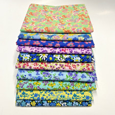 Cotton Floral Fabric Quilt Bundle  4 / 1 Yard of Each Color / 10 yards for 10