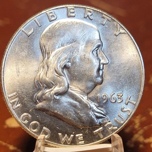 Choice Unc 1963-D Franklin Half Dollar BU