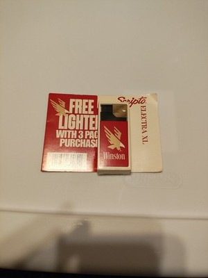 Vintage Scripto Winston Lighter Electra XL Advertising Cigarette w/ Original Box