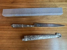 Inox Gaucho Vintage Boot knife With Ornamental Sheath - Rare From Brazil