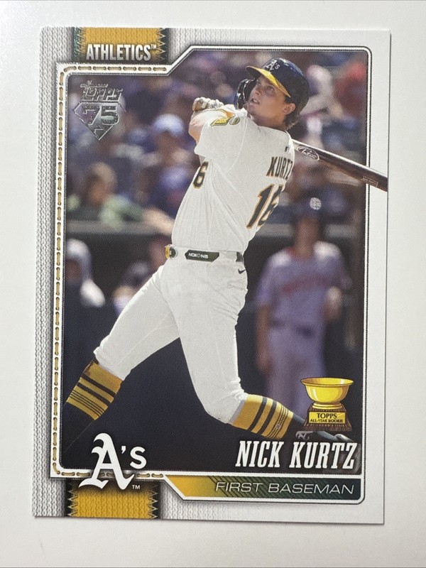 2026 Topps Baseball #97 Nick Kurtz - Athletics GOLD ROOKIE CUP