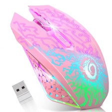 VersionTECH. Wireless Gaming , Rechargeable Computer Mice with Colorful Light...