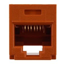 PANDUIT CJ588OR MINI-COM CATEGORY-5E JACK MODULE, CAT5E, RJ45, T568A/B, ORANGE