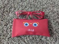 Dilli Dalli Eyewear With Case Kids Eye Glasses Frame Only Red