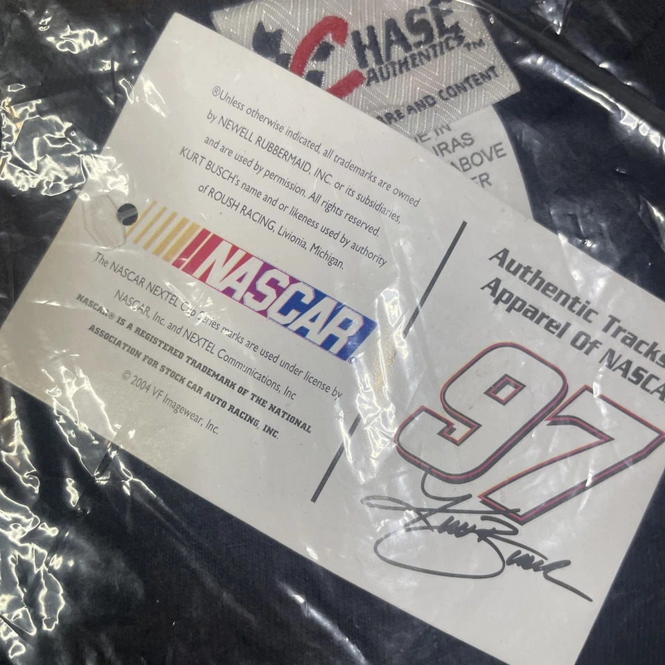 Camiseta NASCAR 2004 Kurt Busch nueva talla grande Foto 2 de 4