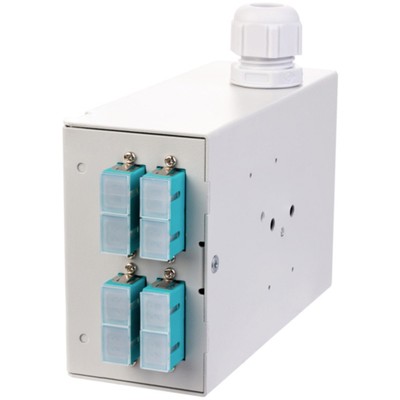 Metz Connect OpDAT REG K splice 4xSC-D (aqua), OM3,mit Crimpsplicehalter LWL-...