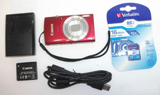 Red Canon IXUS 185 Digital Compact Camera 20MP 8x Zoom