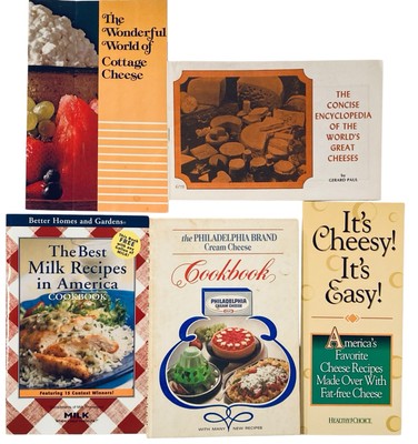 5 Cookbook Recipe Books Booklets Cheese Milk Dairy Cookbooks Vintage 1970s 1980s