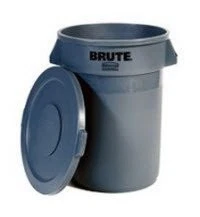 Rubbermaid Brute Polyethylene Round Trash Lid Fit 10 20 32 44 and 55gal - FG2632