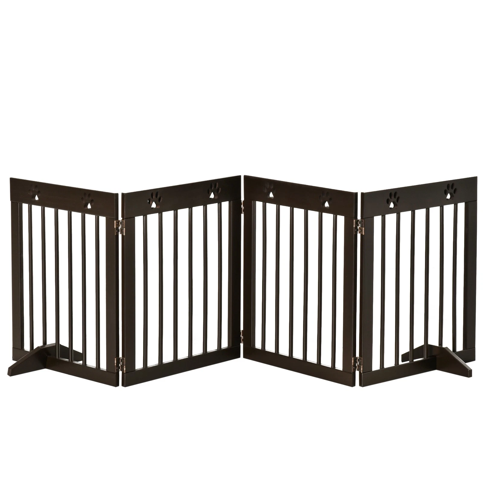 PawHut Pet Gate 4 Panel Wooden Dog Barrier Folding Fence w/ Support Feet
Opens in a new window or ta
