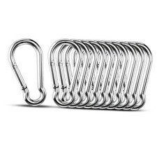 Small Carabiner Clip Hookspcs 1.57 inch Carabiners Heavy Duty, 304 1.57 IN 10