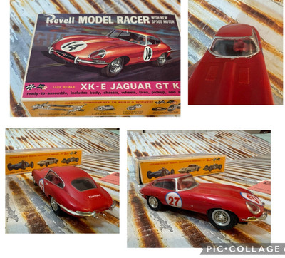 1963 Revell XK-E Jaquar GT Coupe Model Car Racing Kit Made Working Slot Car 1:32